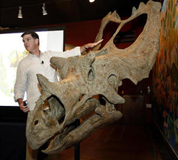 Scott Sampson with dinosaur skull